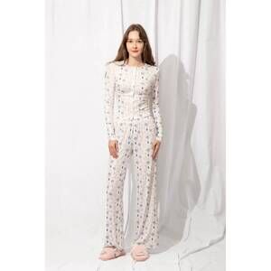 NEW BAILEY ROSE tessa lounge pants in white multi